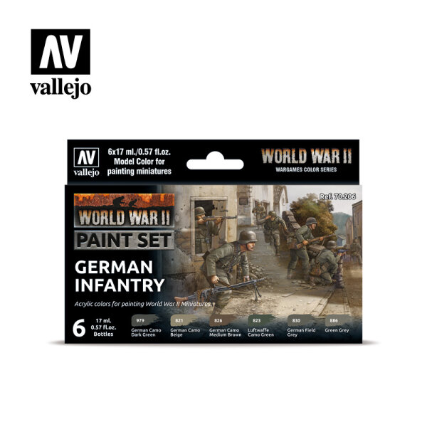 Vallejo: World War II Paint Set - German Infantry