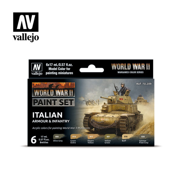 Vallejo: World War II Paint Set - Italian Armour & Infantry