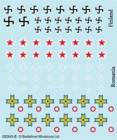 Axis Allies Decals (Hungarians, Finns and Romanians)