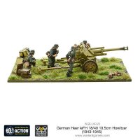 German Heer leFH 18/40 10.5cm Howitzer (1943-45) with Oval Base