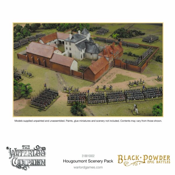 20mm Scale WATERLOO Hougomont & Papelotte farm buildings for War-gaming 