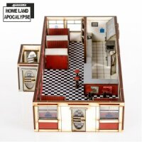 28mm Diner: Double Booth Seat