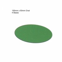 100mm x 50mm Oval Bases - Green (x4)