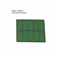 25mm x 50mm Green Bases (x20)