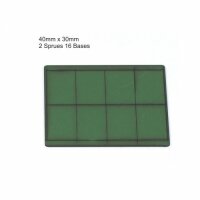 40mm x 30mm Bases - Green (x16)