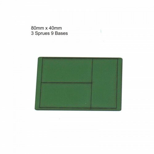 Bases: 80mm x 40mm - Green (x7)