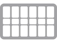 50mm Half-Size Tray & Base - 12 Medium & 6 Small Bases