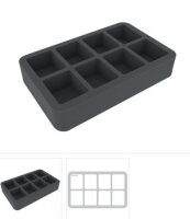50 mm Half-Size Foam Tray & Base - 8 Large FOW Bases