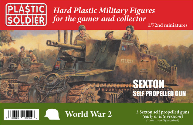 Plastic Soldier Company 15mm WW2 Sexton Self Propelled Gun single sprue 