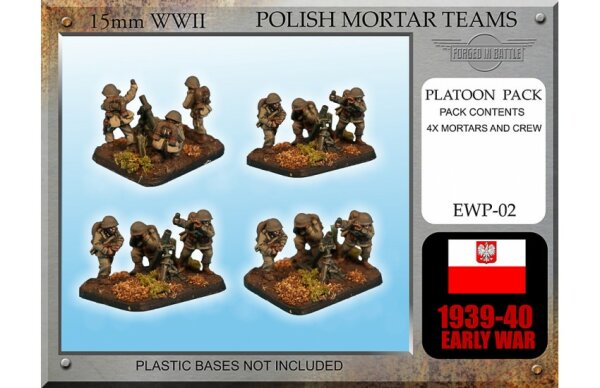 Early War Polish 81mm Mortar Teams (x4)