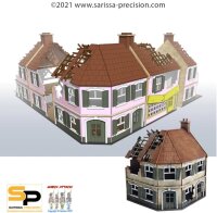 Destroyed Town Scenery Set (15mm)