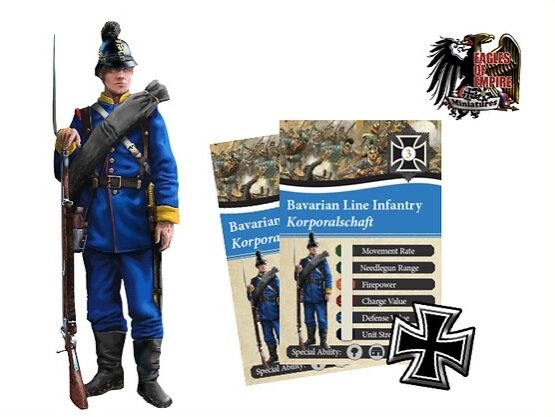 Franco-Prussian War 1870-71: Unit Cards - Bavarian Line Infantry