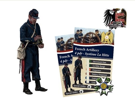 Franco-Prussian War 1870-71: Unit Cards - French Artillery: La Hitte 4 pdr Field Gun
