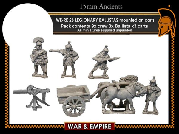 Early Imperial Roman Missile Troops: Legionary Ballistas - Mounted on Carts