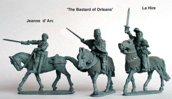 Mounted Jeanne d`Arc, La Hire and the `Bastard of Orleans´