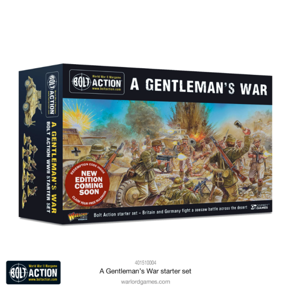 Bolt Action: A Gentleman`s War (Starter Set/Deutsch) + free Edition 3 Rulebook Code
