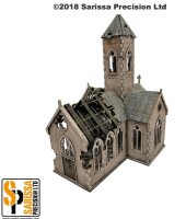 Destroyed Village Church (20mm)