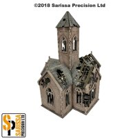 Destroyed Village Church (20mm)