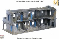 20mm North African Souk Building - Two Storey - Destroyed
