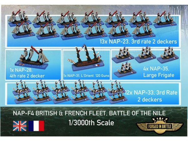 1/3000 British & French Fleets: Battle of the Nile