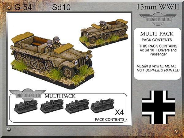 SdKfz 10 Half-Track & Crew (x4)