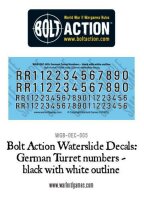 Bolt Action: German Turret Numbers - Black With White...