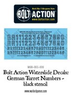 Bolt Action: German Turret Numbers - Black Stencil Decal...