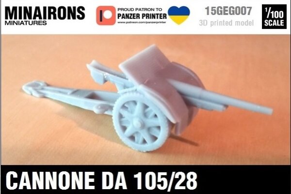 1/100 Ansaldo 105mm Gun