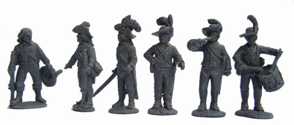 British Infantry Command in Slouch Hats and `Roundabouts`, Standing