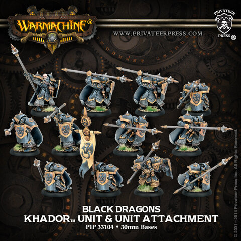 Khador: Iron Fang Pikemen/Black Dragons Unit & Unit Attachment