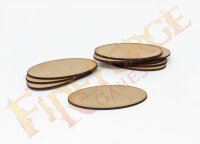 Deus Vult: MDF 75 x 42 x 2mm Oval Bases (x8)