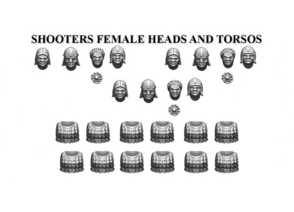 Forgotten World: Stone Realm - Shooters Female Heads & Torsos