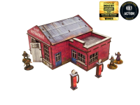 28mm WW2 Normandy Garage with Petrol Station