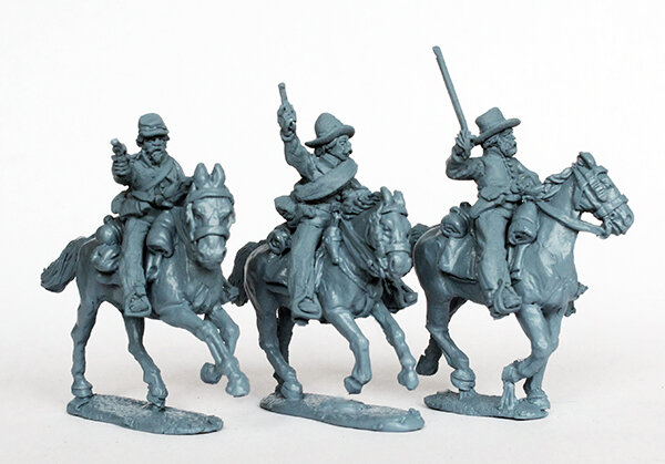 Confederate Cavalry Charging Swords and Pistols