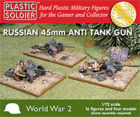 1/72 Russian 45mm Anti-Tank Gun (x4)