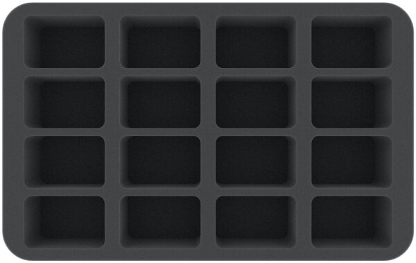 50mm (2 inches) Half-Size Figure Foam Tray with 16 Slots (Medium Bases)