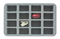 50mm (2 inches) Half-Size Figure Foam Tray with 16 Slots (Medium Bases)