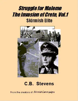 Skirmish Elite: Struggle for Maleme - The Invasion of Crete, Vol. 1