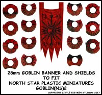 Oathmark: Goblin Banner & Shields 2