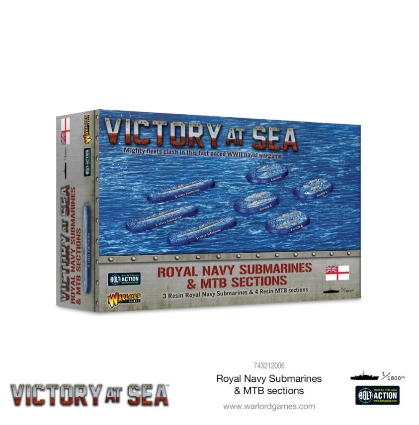 Warlord Games Victory At Sea - Royal Navy Submarines & MTB Sections Tabletop Naval Warfare Game, Age 16+