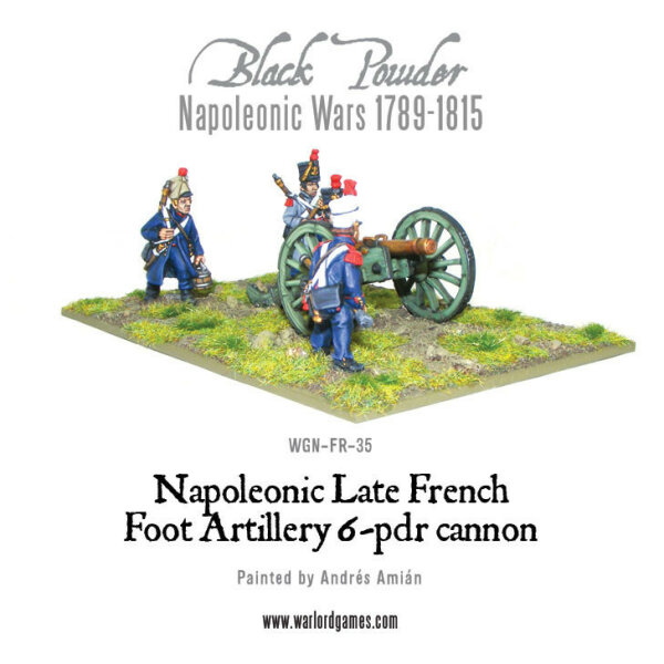 French Napoleonic 6 Pounder Foot Artillery