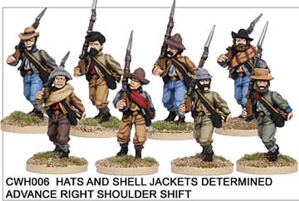 Infantry in Hats and Shell Jackets Advancing