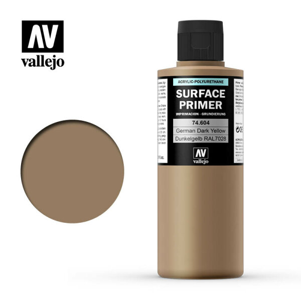 Vallejo: Surface Primer - German Dunkelgelb (RAL7028) (200ml)