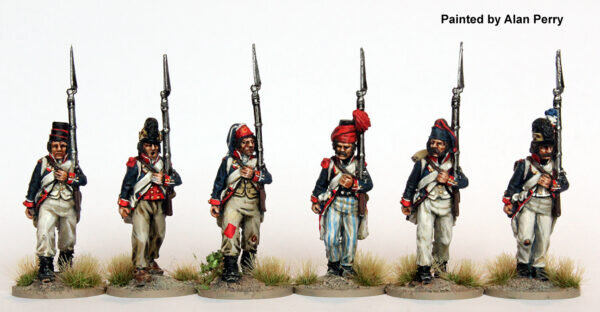 Revolutionary French: Infantry, March Attack, Various Headgear