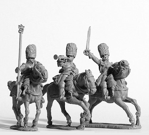 Gendarme d` Elite Command in Bearskins, 1815