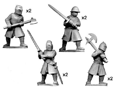 Later Crusaders: Dismounted Knights with Big Weapons