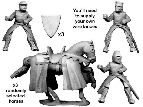 Later Crusaders: Mounted Knights with Lances Upright