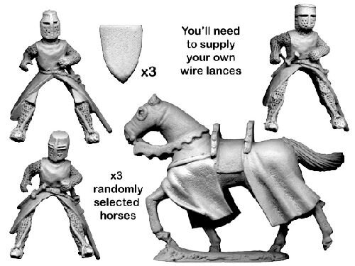 Later Crusaders: Mounted Knights with Lances Charging