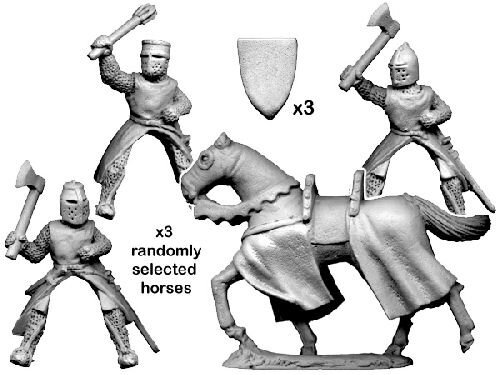 Later Crusaders: Mounted Knights with Axes & Maces