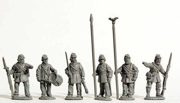 Union Infantry Command Standing, Frock Coats